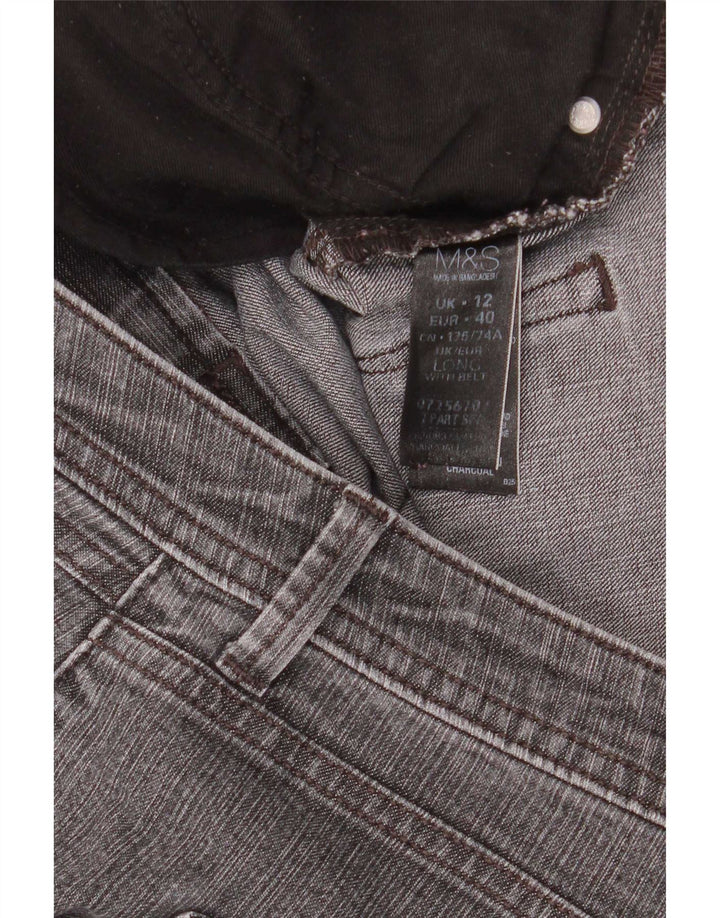 Marks & Spencer Damskie jeansy Bootcut UK 12 Medium W30 L34 Szara bawełna