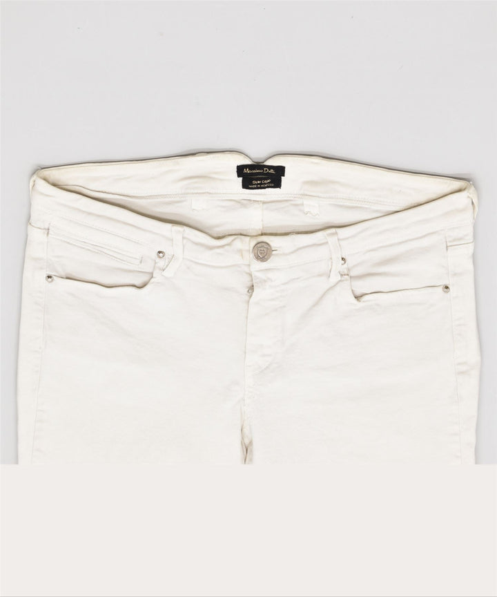 MASSIMO DUTTI Womens Crop Slim Jeans EU 38 Medium W30 L28 White | Vintage | Thrift | Second-Hand | Used Clothing | Messina Hembry 