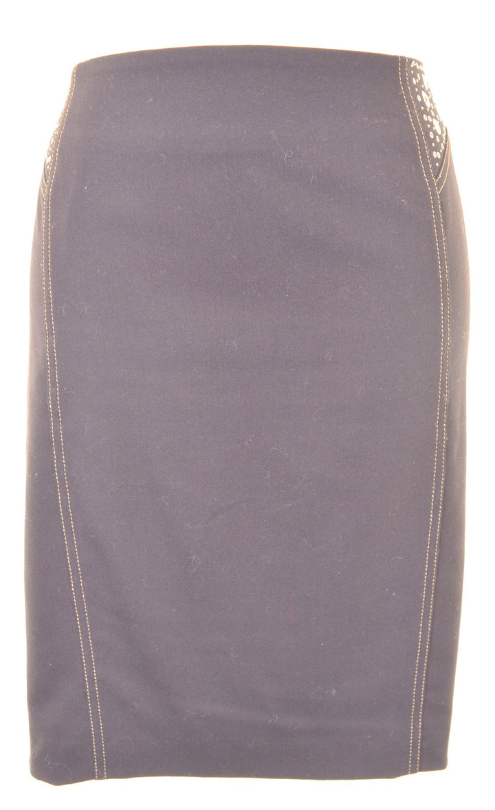 ROCCOBAROCCO Womens Pencil Skirt IT 46 Large W34 Black Polyester - Second Hand & Vintage Designer Clothing - Messina Hembry