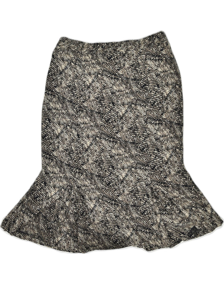 PANDOLFI Womens Trumpet Skirt IT 46 Large Brown Spotted Rayon | Vintage | Thrift | Second-Hand | Used Clothing | Messina Hembry 