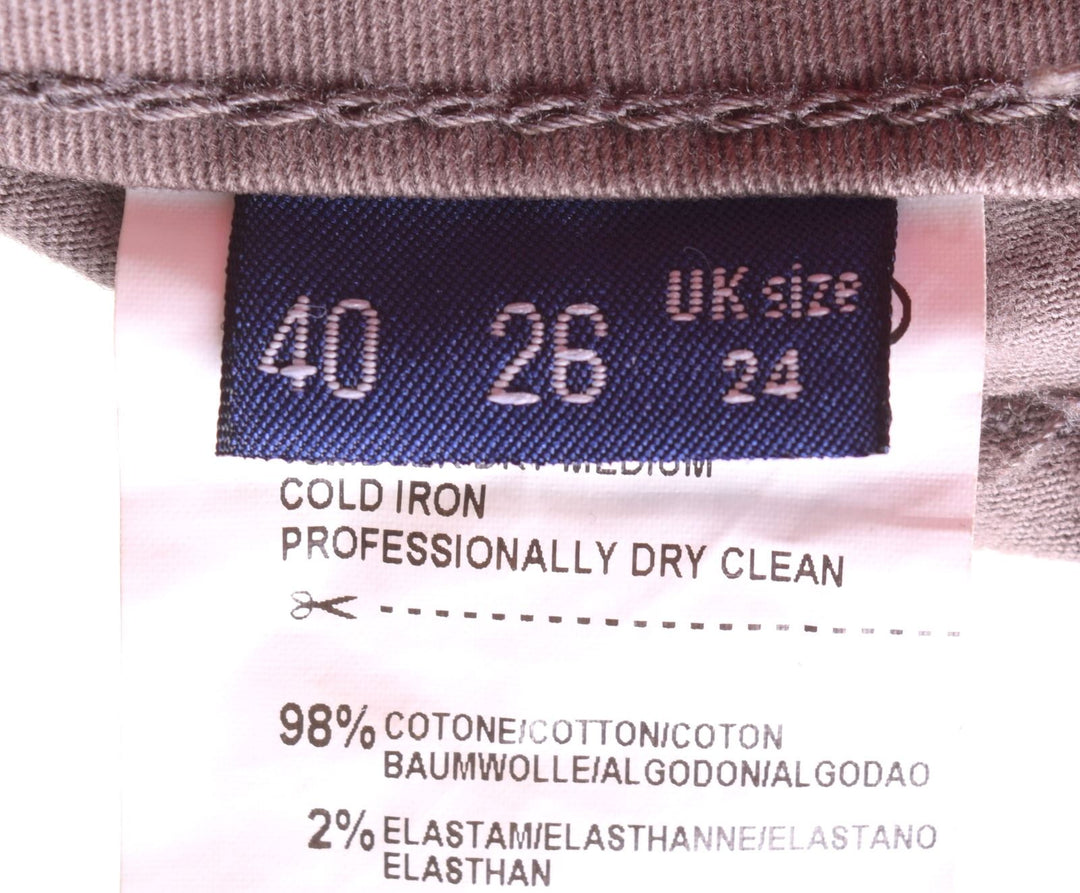 TRUSSARDI Womens Trousers W24 L30 Grey Cotton - Second Hand & Vintage Designer Clothing - Messina Hembry